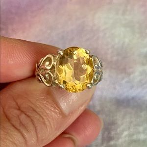 925 Sterling Silver Citrine ring